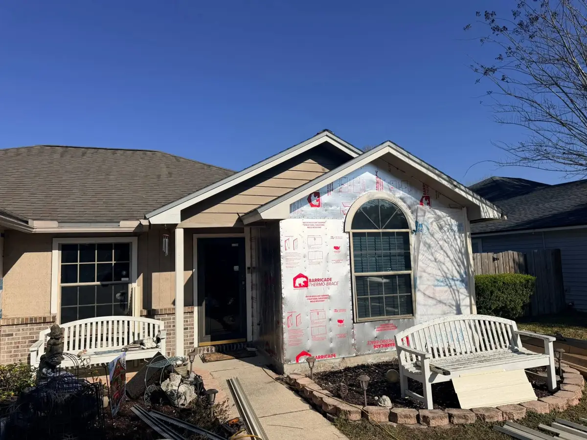 House in progress with Barricade sheathing