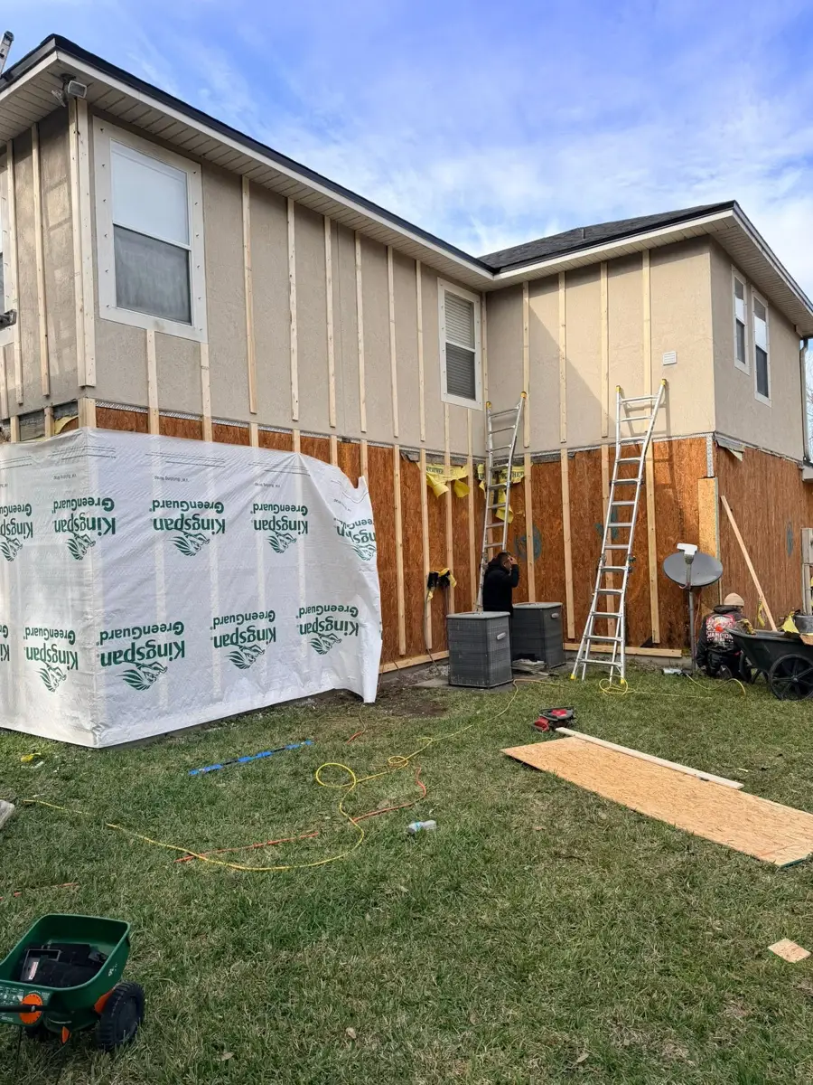 Furring strips over stucco